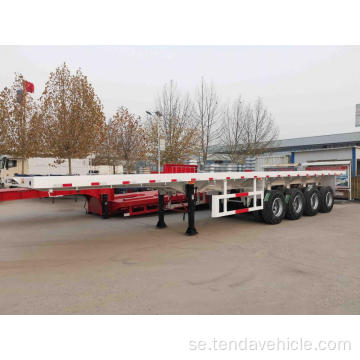 4 Axles Flatbed Container Trailer